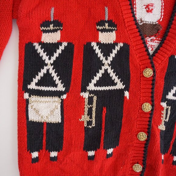 VTG BellePointe Ohio State Band Cardigan Red Collegiate Retro 80s Preppycore M - Picture 8 of 15